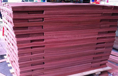 Τεμαχισμένο περικοπών φυσικό κόκκινο φύλλο δαπέδων καπλαμάδων Sapele ξύλινο για τα έπιπλα